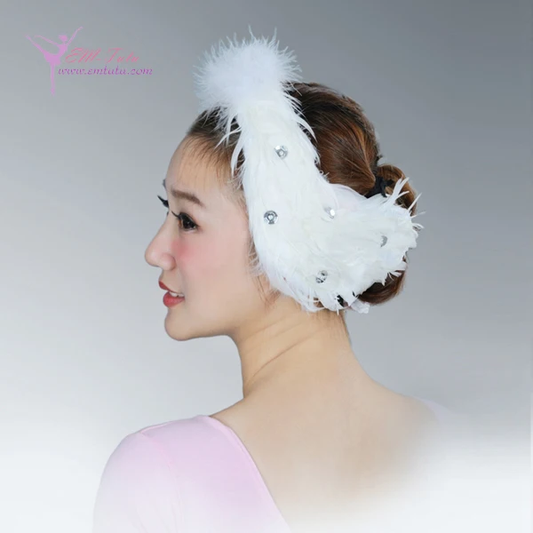 Buy free shipping black or white feather headpiece