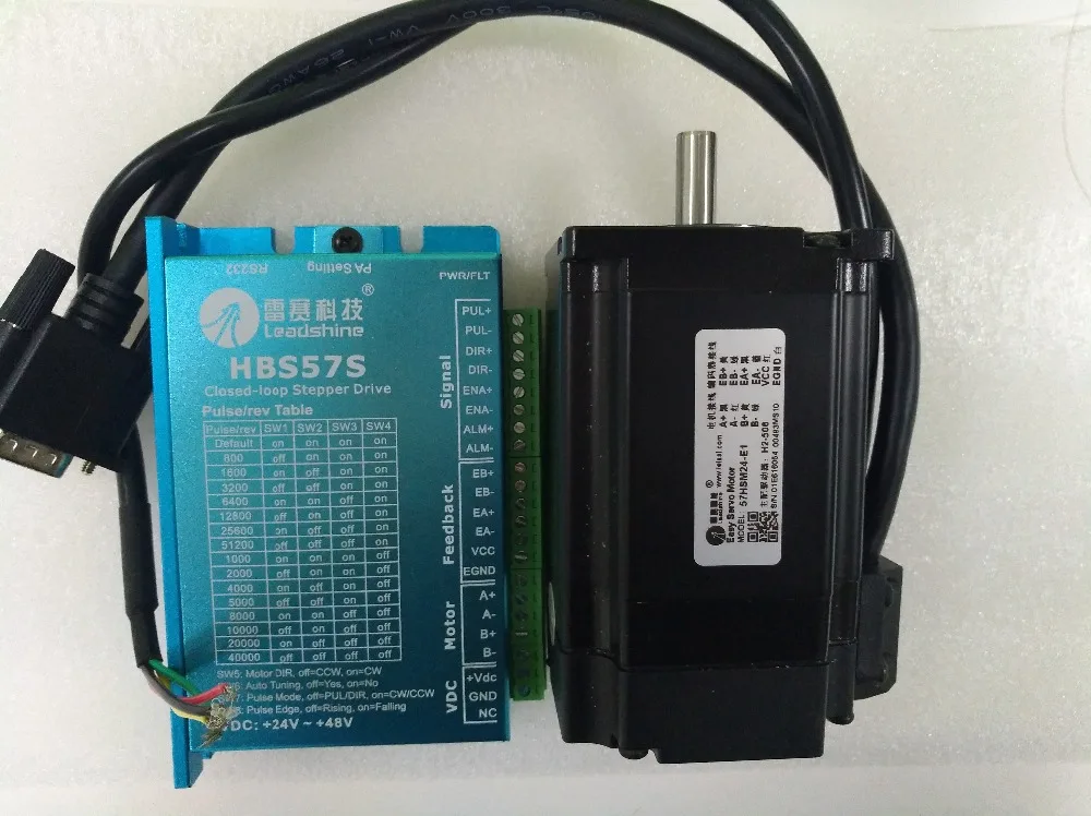 

cheap Leadshine hybrid servo HBS57S and 2phase 2N.M motor 57HSM24-E1 for cnc router