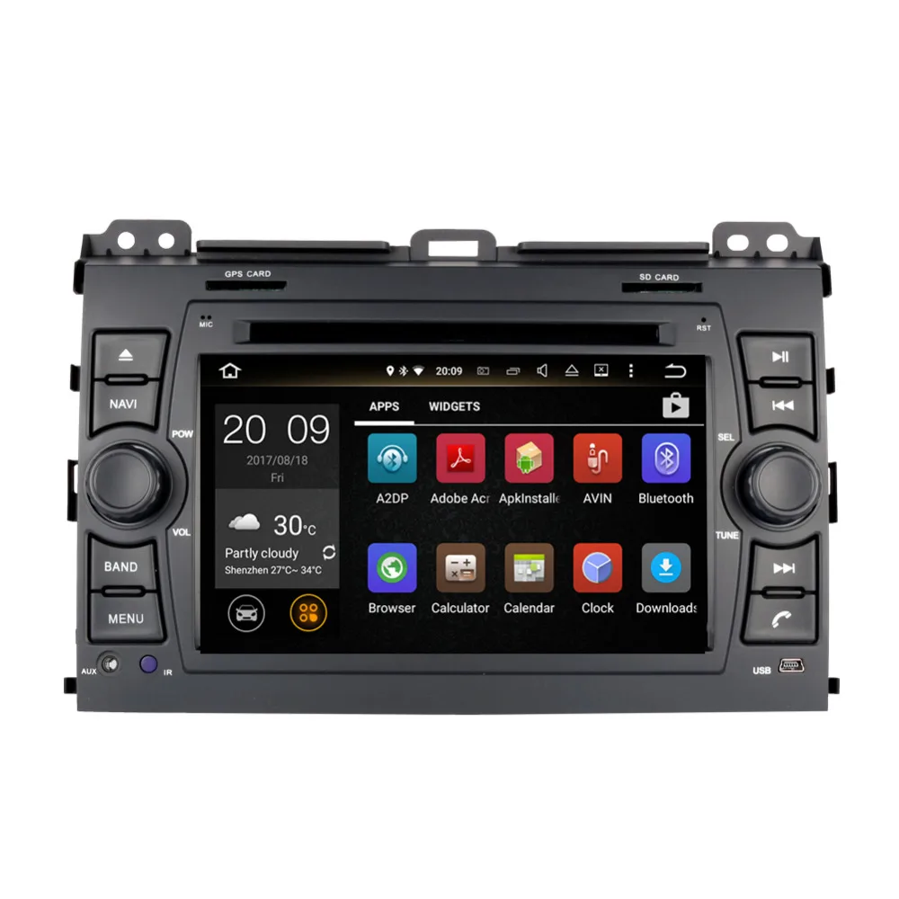 Cheap Android 8.0 Octa Core 4GB RAM Car GPS Navigation Head Unit For Toyota Prado 2002-2009 Auto Radio Stereo DVD Multimedia Player 4