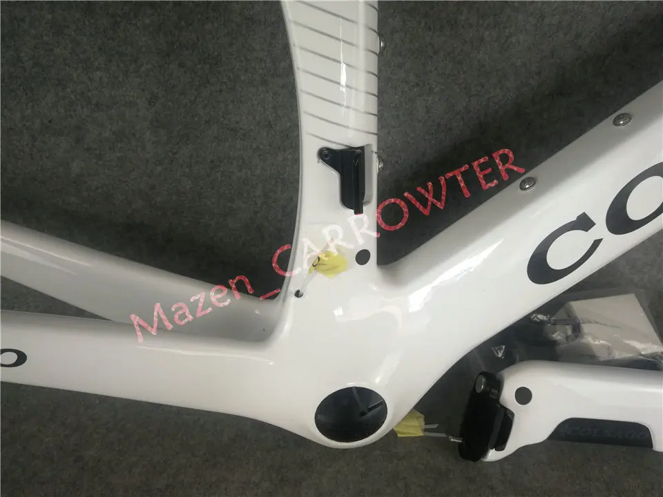 Best T1000 UD Glossy White paiting Concept carbon road frame bicycle Frameset With BB386 XXS/XS/S/M/L/XL for selection 12