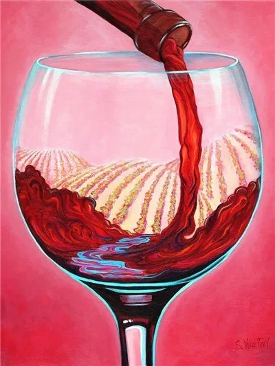 Huacan 5D DIY алмазная живопись полный квадратный красное вино Алмазная вышивка распродажа Стразы картина, Алмазная мозаика - Цвет: AP5469