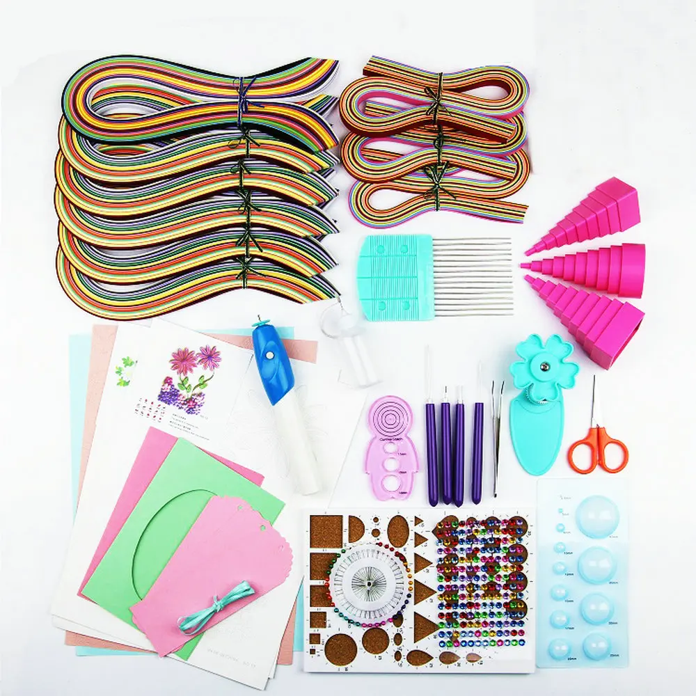 Quilling Papier Papier Tekening Set Papier Craft Kleur Materiaal Pakket