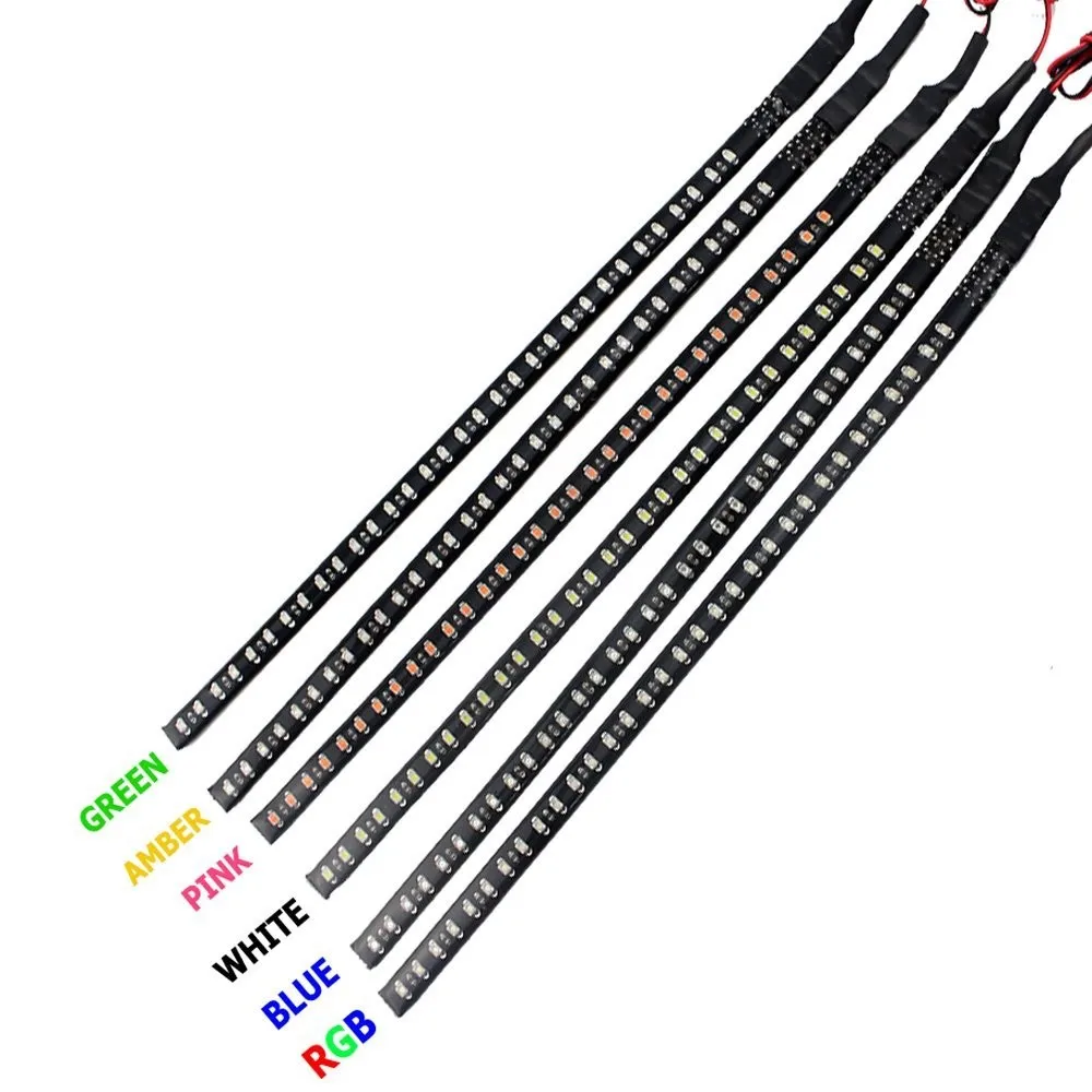 50PCS 30CM 32 LED 3528 1210 Car Flexible Strip Lamps Lights Blue Green Red White Yellow Pink RGB Color Decorate DRL Lamp | Автомобили и