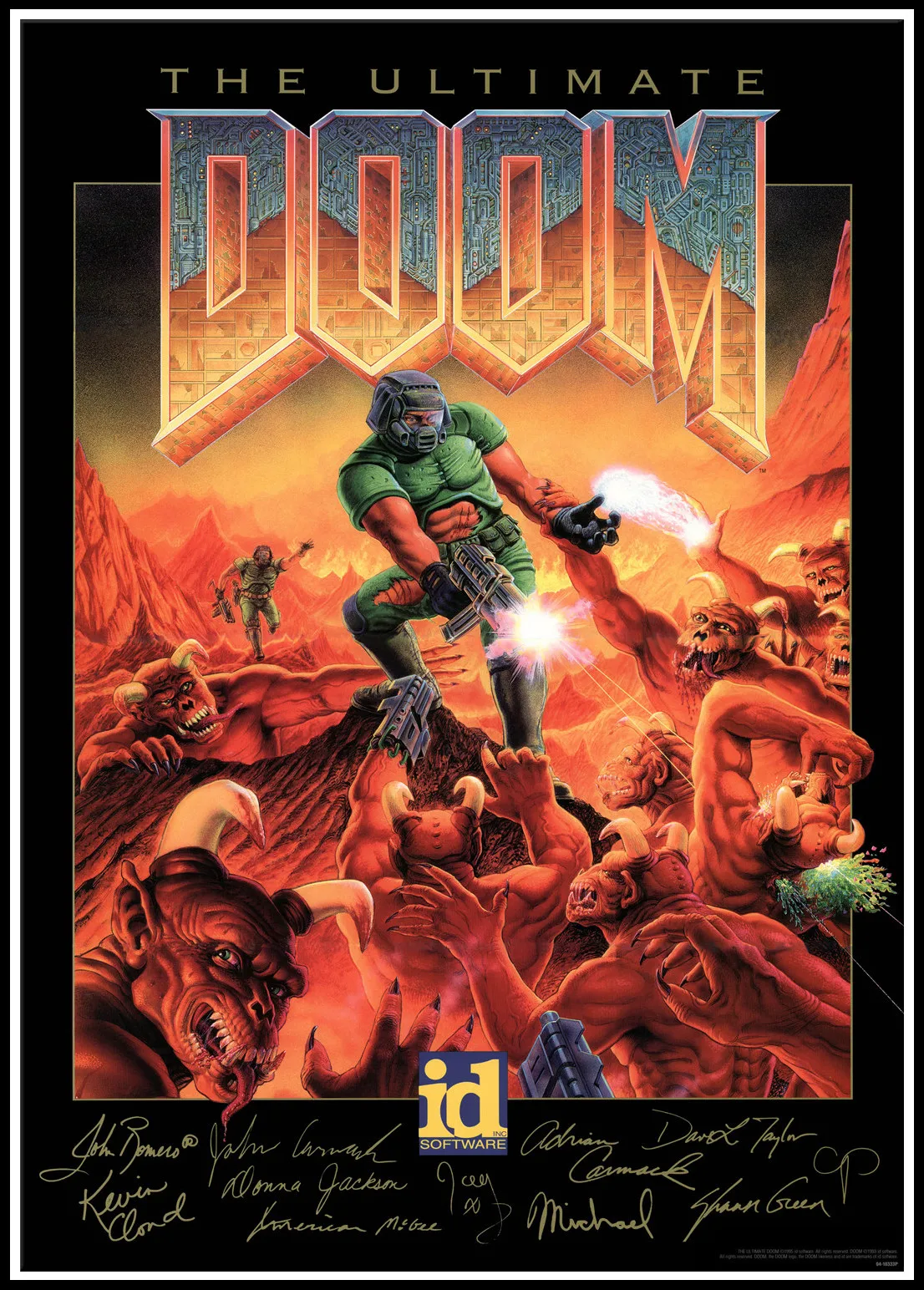 

The Ultimate Doom Game Poster Halo Video Games Wall Art Picture White Paper Posters Painting for Living Room Home Decor