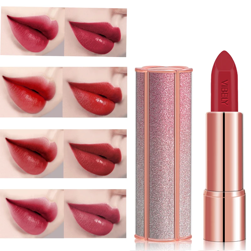 

New plum 4 Colors Matte Lipstick Makeup Long Lasting Waterproof Easy To Wear Lipsgloss Cosmetic Maquillajes
