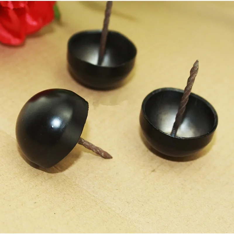Refiined Round Decorative Iron Nails Furniture Studs Sofa Chair
Pins,Table Foot Glide Nail,Tack Nail,Antique Black,30*40mm,1PC