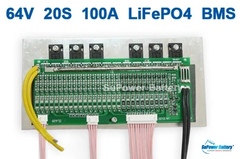 

SuPower 20S 3.2Vx20 60V 64V 73V 72V 100A LiFePo4 LFP LFE Battery BMS Management System Balance PCB Chip Protection Circuit Board