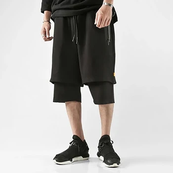 

Baggy Shorts Men Swag Streetwear Fat Knee Hip Hop Man Shorts Gasp Loose Harajuku Bermuda Masculina Casual Short Sweatpants Mens