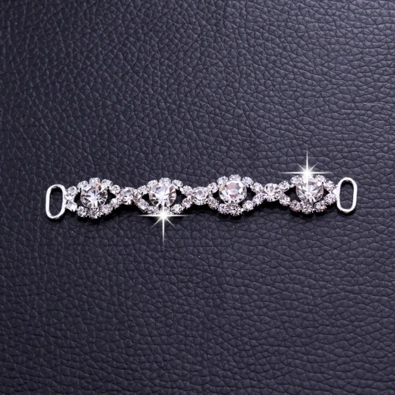 

10pcs 1cm width Clothing Rhinestone For Buckle Bikini Connector Appliques Swimming Wear Bride Dress Decoration DIY Accessories
