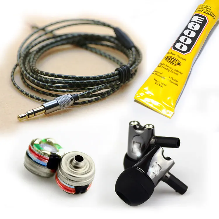 1 Набор аксессуаров для наушников «сделай сам», высококачественный керамический чехол для наушников-вкладышей + хороший динамик 7 мм + аудиокабель для наушников «сделай сам» для IE800