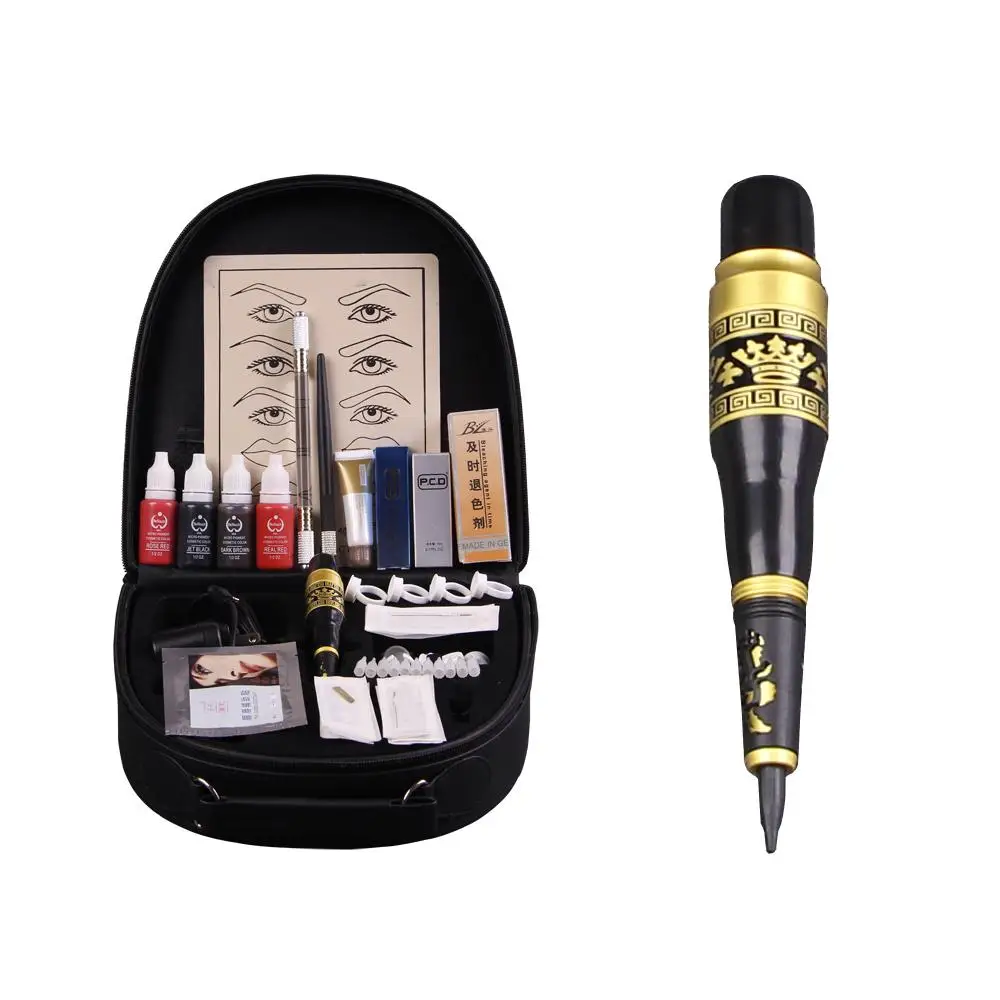 

High-grade Professional Permanent Makeup Kit Manual Eyebrow Tattoo Pen Machine Set PCD Lip Repair Protect Senior Trunk