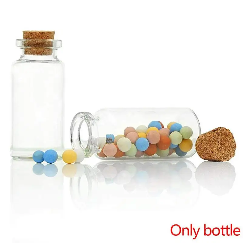 1 шт. 7 мл мини бутылка маленькая банка с прозрачной пробковой пробкой стеклянные банки контейнеры Свадебные ювелирные изделия стекло