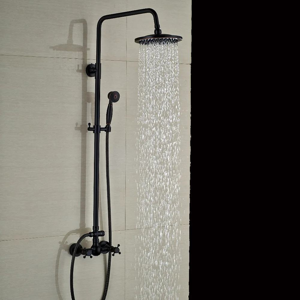 Современный " Дождь душ кран масло втирают Бронзовый W/ручной душ кран-смеситель с опрыскивателем