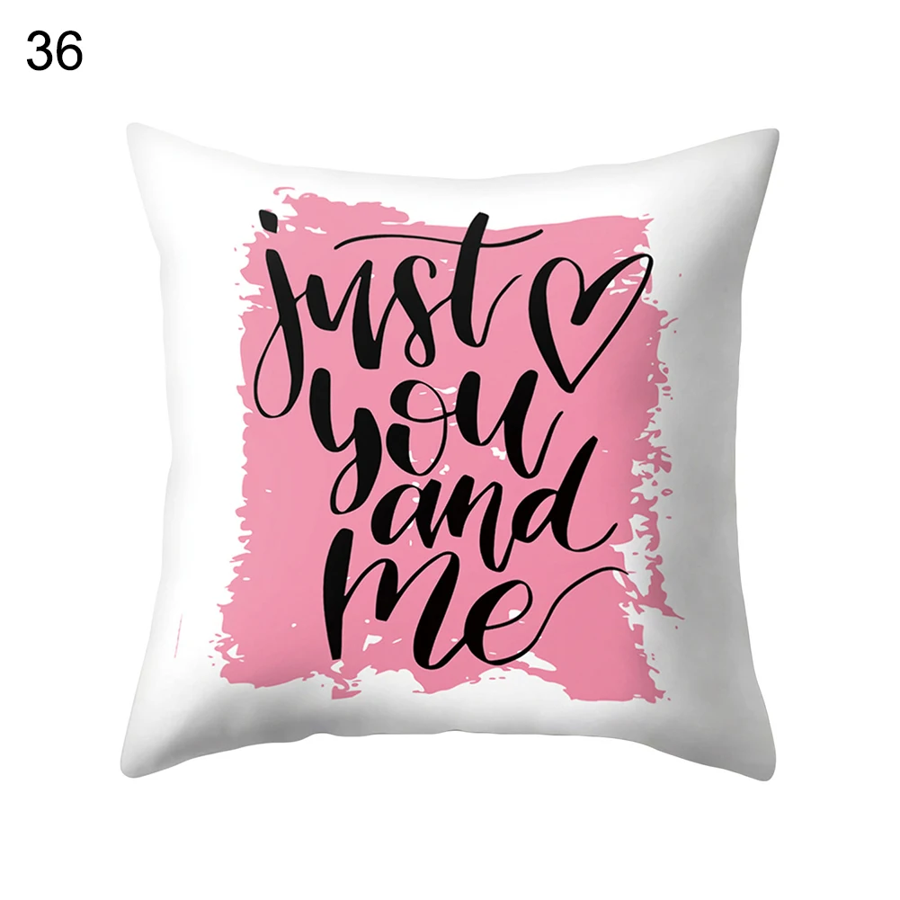 «Любящее сердце» счастливый романтическая подушка чехол Чехол для подушки для дивана, кровати и машины, декор для офиса Новые - Цвет: 36