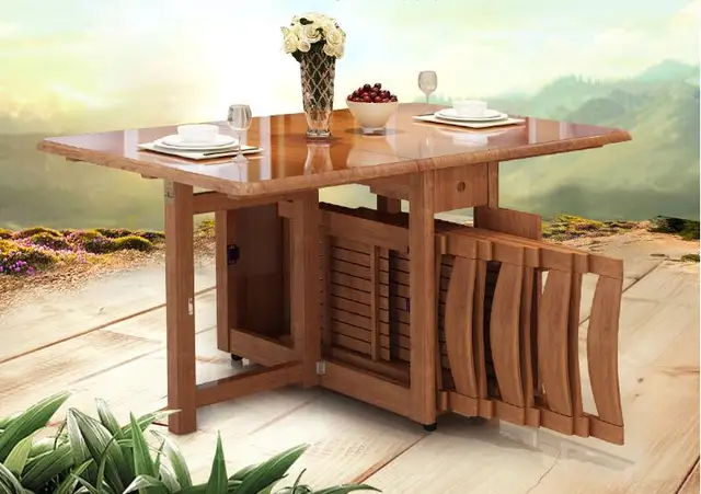 Special Price Table dining table home telescopic folding small apartment simple solid wood foot multi-purpose dining table and chair combinati Special Price Table dining table home telescopic folding small apartment simple solid wood foot multi-purpose dining table and chair combinati