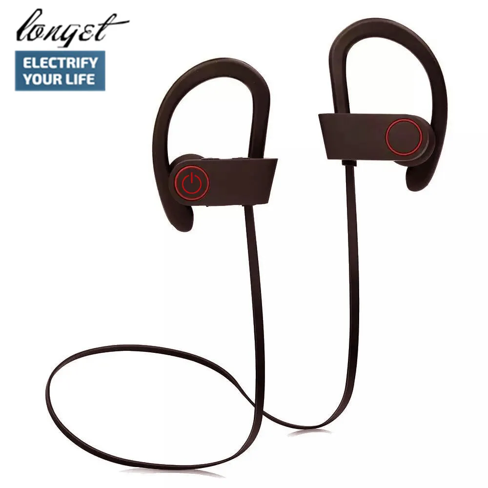 

LONGET Best Wireless Sports Bluetooth Earphones w/ Mic IPX7 Waterproof HD Stereo In Ear Earbuds for Gym Running Workout 8 Hour