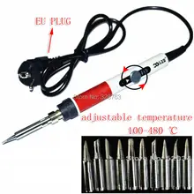 Электрическая паяльная станция CXG 70 Вт с регулируемой температурой, Электрический паяльник 220 В/110 В+ tip10шт