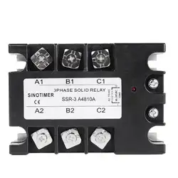 Твердотельное реле DC-AC SSR-3D4810A 25A 40A 60A 80A 100A 3-32VDC до 30-480VAC ток нагрузки трехфазный тип контроля температуры