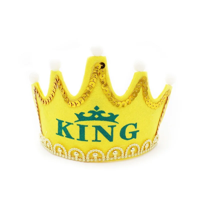 Crown Led Happy Birthday Cap Colorful Hat King Princess Birthday Cap ...