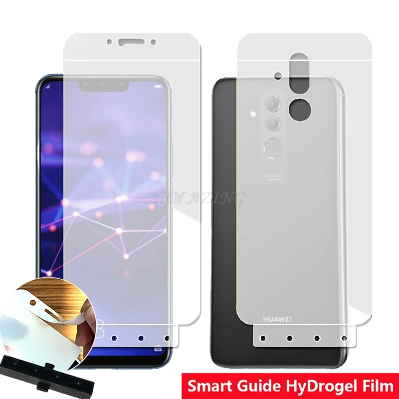 

Smart Guide Tool Soft AUTO Fixed Hydrogel Film Full Cover Screen Protector for Huawei Mate 20 Lite 6.3" Optional Front & Back