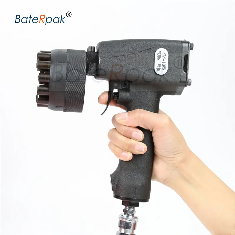 ZM BateRpak Portale Pneumatic impact Marking machine,metal plate coder marker,0-9numbers+2 alphabet,customized coding machine afbeelding