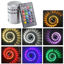 wongshi AC85-265V Remote Control RGB 3W Aluminum Ceiling Lights For Living Room Balcony lamp Porch light corridors Light Fixture living bedroom bedside all copper light fixture cafes restaurants bars corridors porch lights single head 100% brass hang lamp