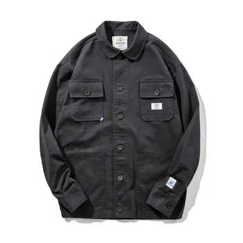 

New Cotton Outerwear Jeans jacket Men Slim Fit Casual With Pockets Coats For Men Fashion M-2XL