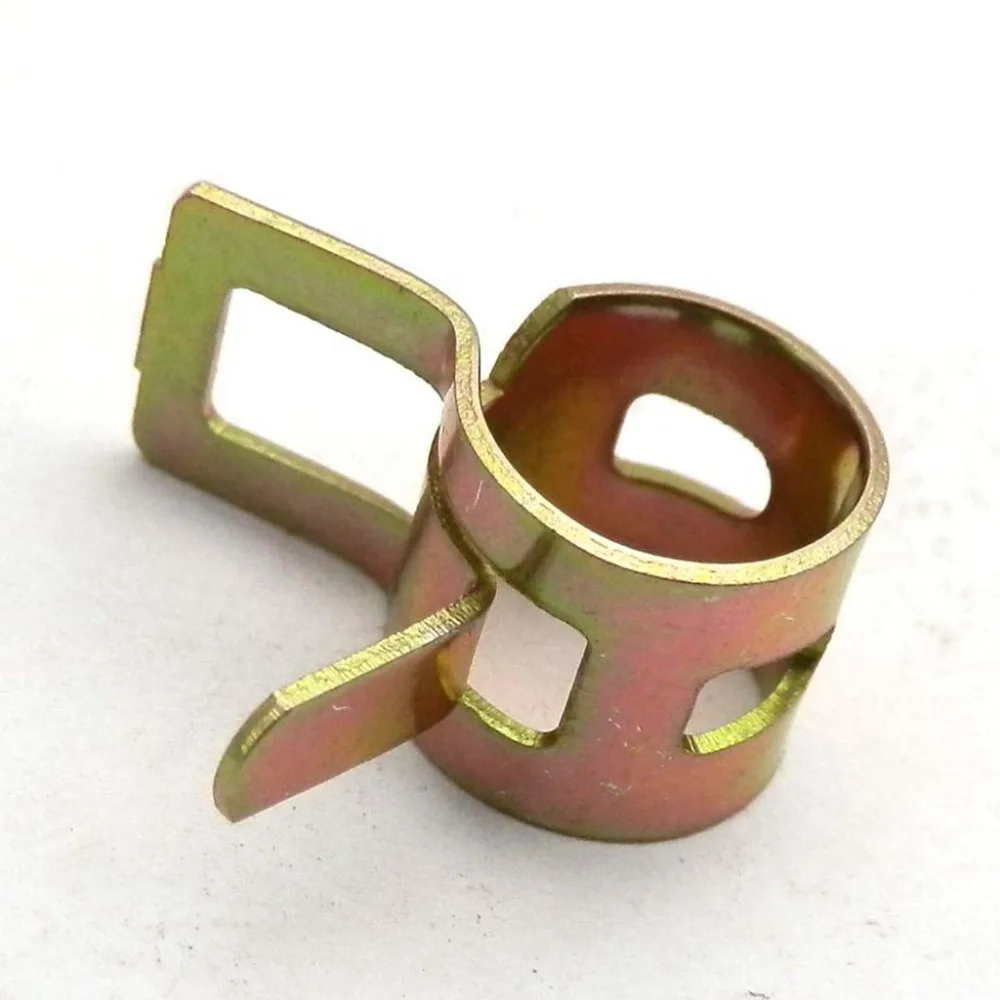 100pcs Fuel Line Hose Tubing Water Pipe Air Tube Spring Clips Clamps 5