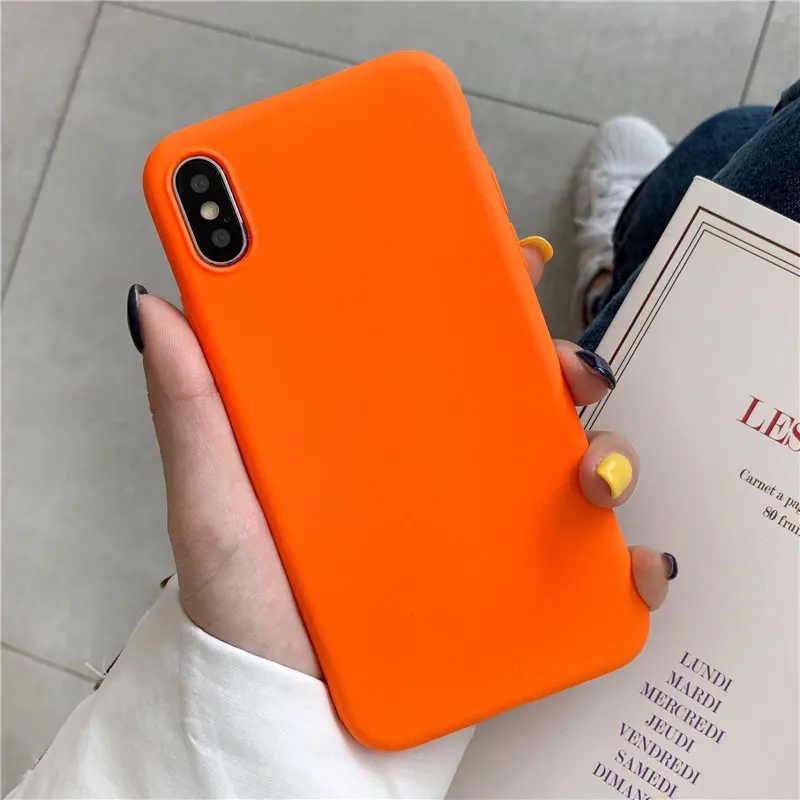 COOLY оранжевый силиконовый чехол для samsung Galaxy S8 S9 S10 Plus S10e, чехол для Note 8 9 C7 Pro C9, Ультратонкий матовый чехол - Цвет: Orange