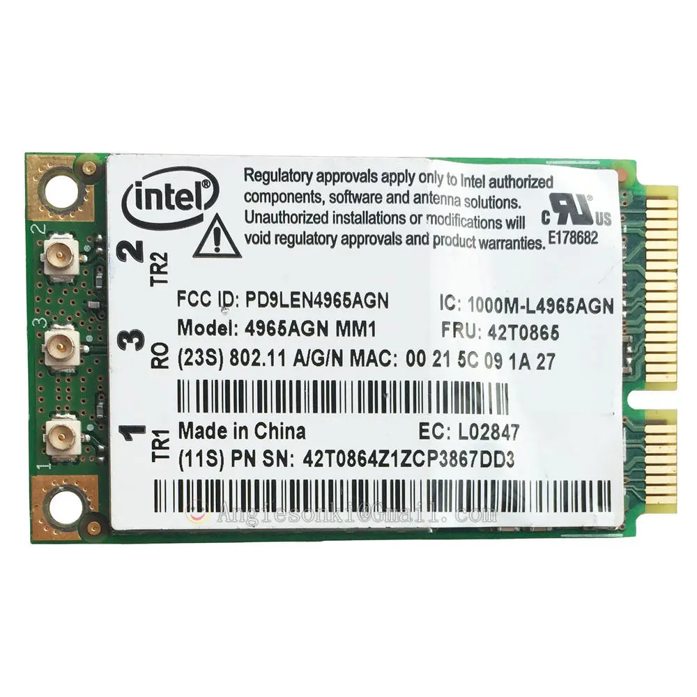 Мини pcie карта для Intel беспроводной WiFi Link 4965AGN a/b/g/n 300 Мбит/с двухдиапазонный MIMO lenovo IBM Thinkpad T61 X61 Z61 X61 R61