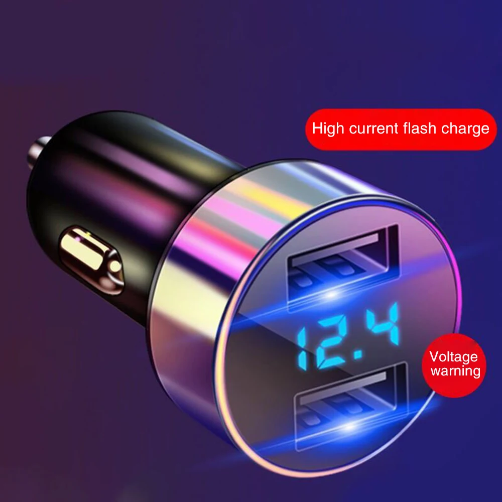 

4.1A Fast Charging Vehicle Charger General Car Mobile Phone Fast Charging Dual USB Digital Display Voltage Detection 11942