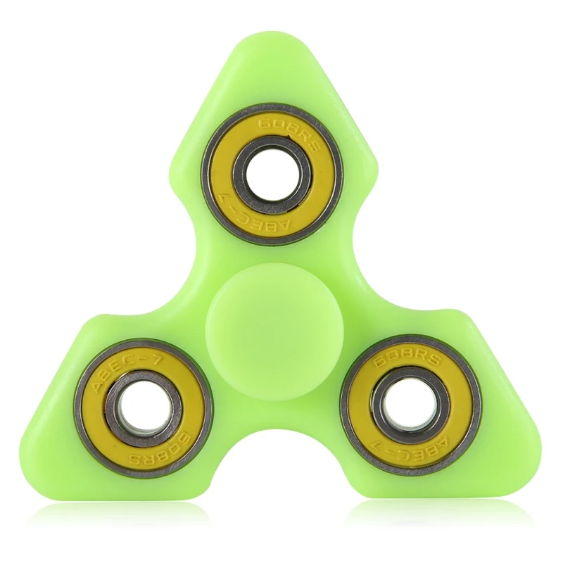 

2017 New Light Fidget Fidget ABS Plastic Tri Spinner Glow in Dark tri-spinner Toy For Autism and ADHD Kids 3 Colors Hand spinner