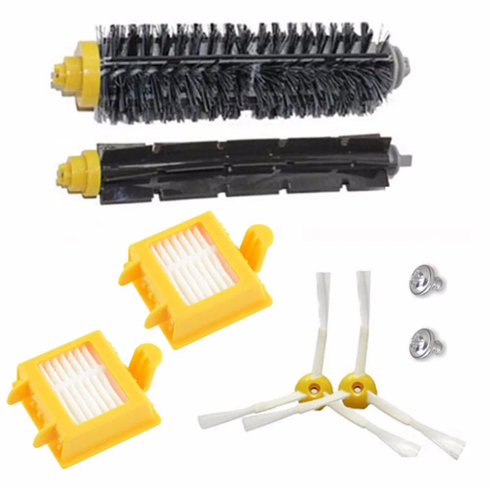 

2 Hepa Filter + 1 set hair Brush kit + 1 side brush for iRobot Roomba 700 Series 770 780 790 Vacuum Cleaner Accessories Parts