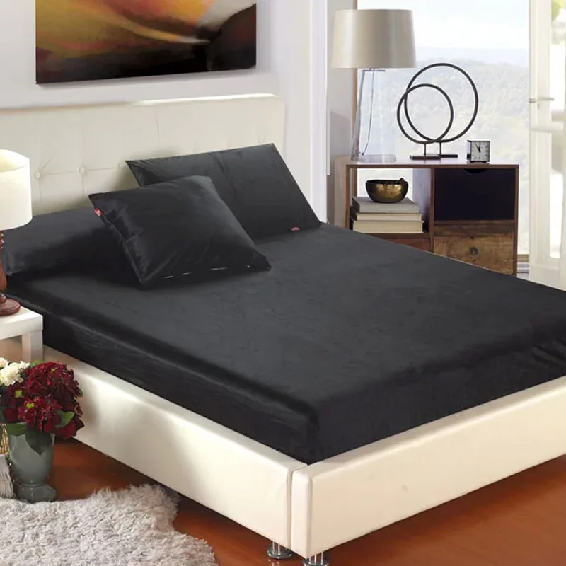 Black Color Soft Flannel Mattress Protective Cover Mattress Cover