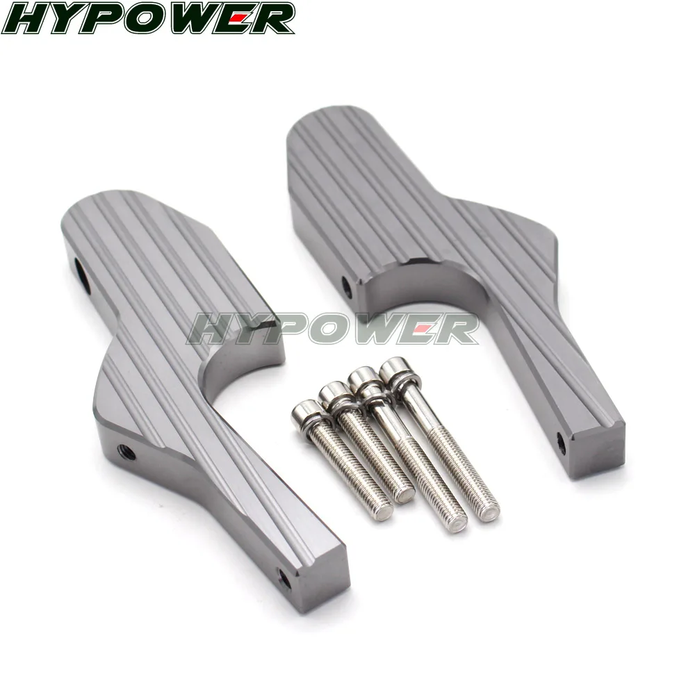 Для Vespa GT GTS GTV 60 125 200 250 300 300ie Подножка для пассажира наращивания на заколках на подножки с 4 винтами - Цвет: Titanium