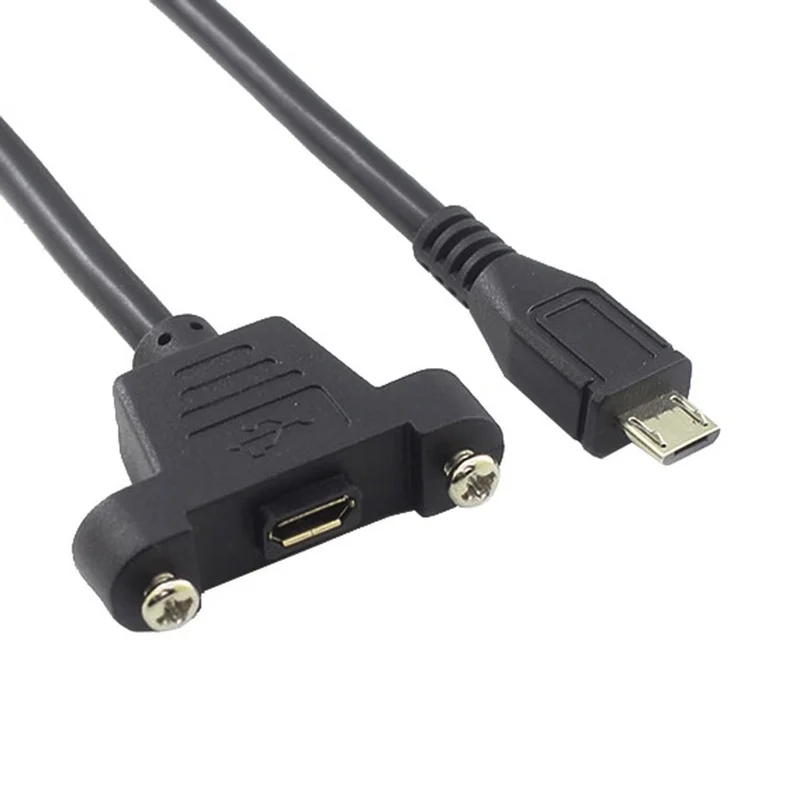 5 контактный Удлинительный Кабель Micro USB 2 0 папа к Мама 30 см 50 с винтами и