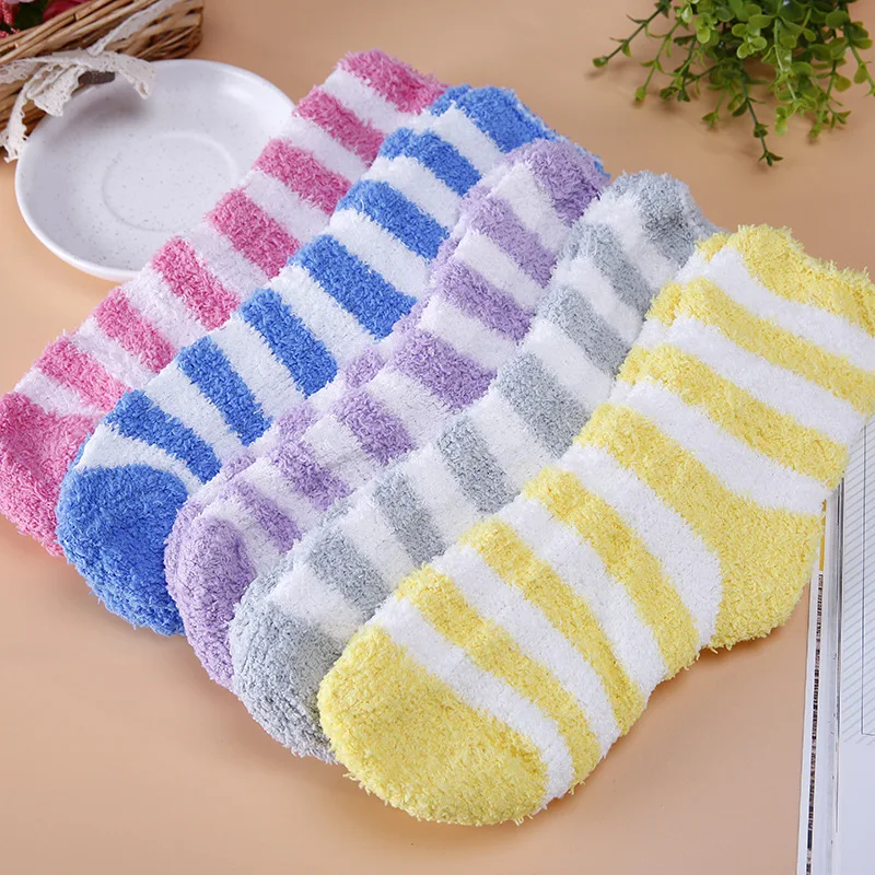Бесплатная доставка 5 пар/лот Теплые зимние носки для Для женщин высококачественное полотенце теплые уютные носки Карамельный цвет