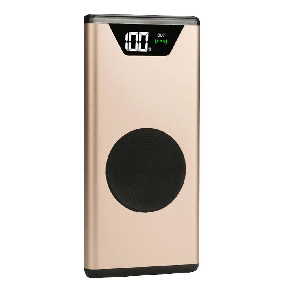 10000 мАч портативный двойной USB внешний аккумулятор зарядное устройство power Bank для телефона Быстрая зарядка мобильный внешняя батарея для телефона power Bank - Цвет: Gold