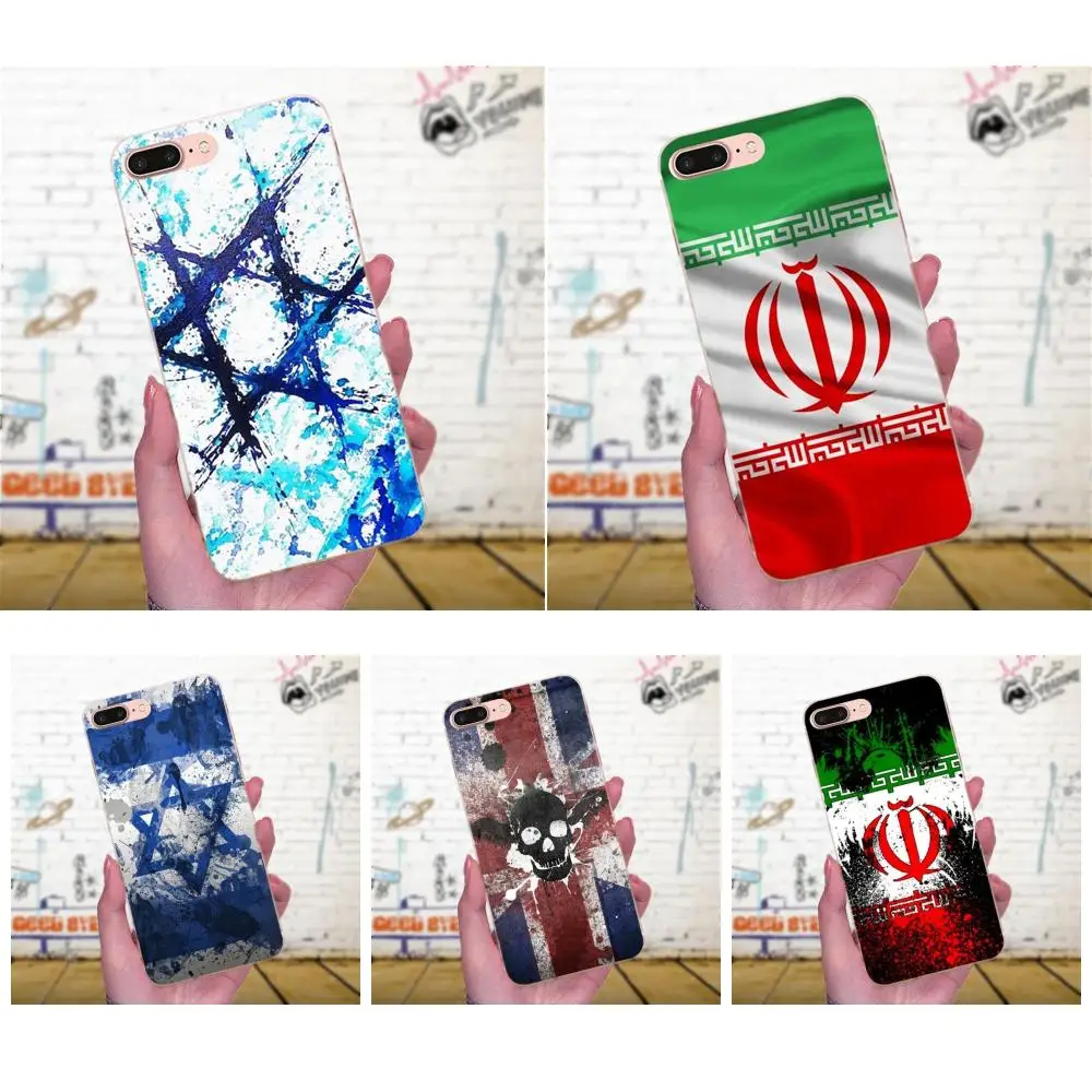 Флаг Ирана Израиль для Huawei P7 Honor 4C 5A 5C 5X 6 6C 6A 6X 7 7X 8 9 V8 V10 Y3II Y5II Y6II G8 Play