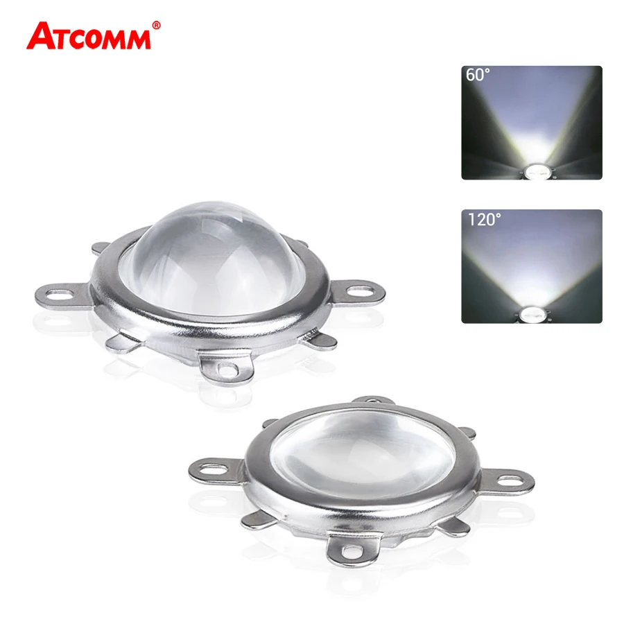 

Optical LED Lens Reflector 44mm 60 120 Degree COB LED Chip Lamp Cover Fireproof Fixed Bracket Diode Matrix Spotlight Searchlight