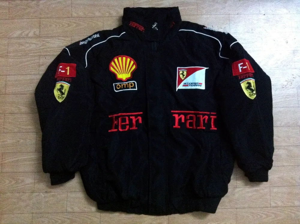 2015 new F formula f1 auto race team jacket/coat/veste black Size: S,M ...