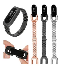 FIFATA ремешок браслет для Xiaomi mi 3 металлический ремешок на запястье Безвинтовой браслет из нержавеющей стали напульсники для mi band 3
