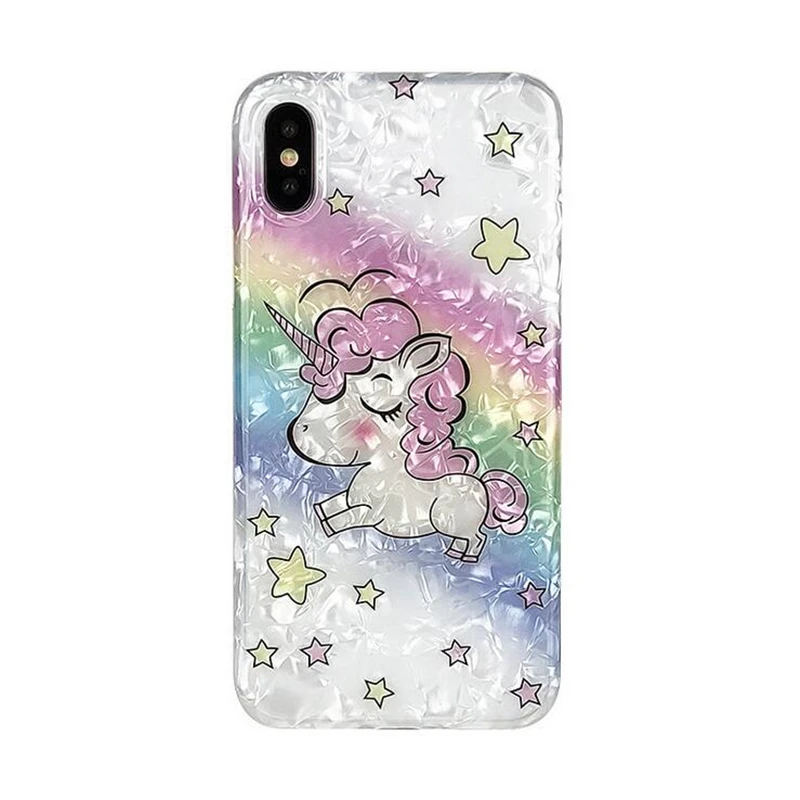 

Unicorn Pattern Phone Case for iphone XR XS Max Silicone Cute Female for iphone X 7 8 6 6s plus All-inclusive drop-proof Shell
