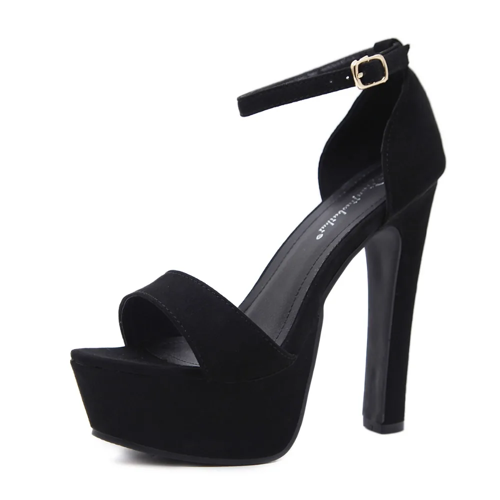 

2018 new 14cm super high heel sandals thick platform waterproof sexy female sandals fashion wild comfortable high heel sandals