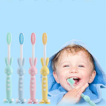 

1pcs Kids Baby Soft-bristled Toothbrush kawaii Rabbit Design Kid Dental Care Tooth Brush For Children TeethTraining Toothbrushes