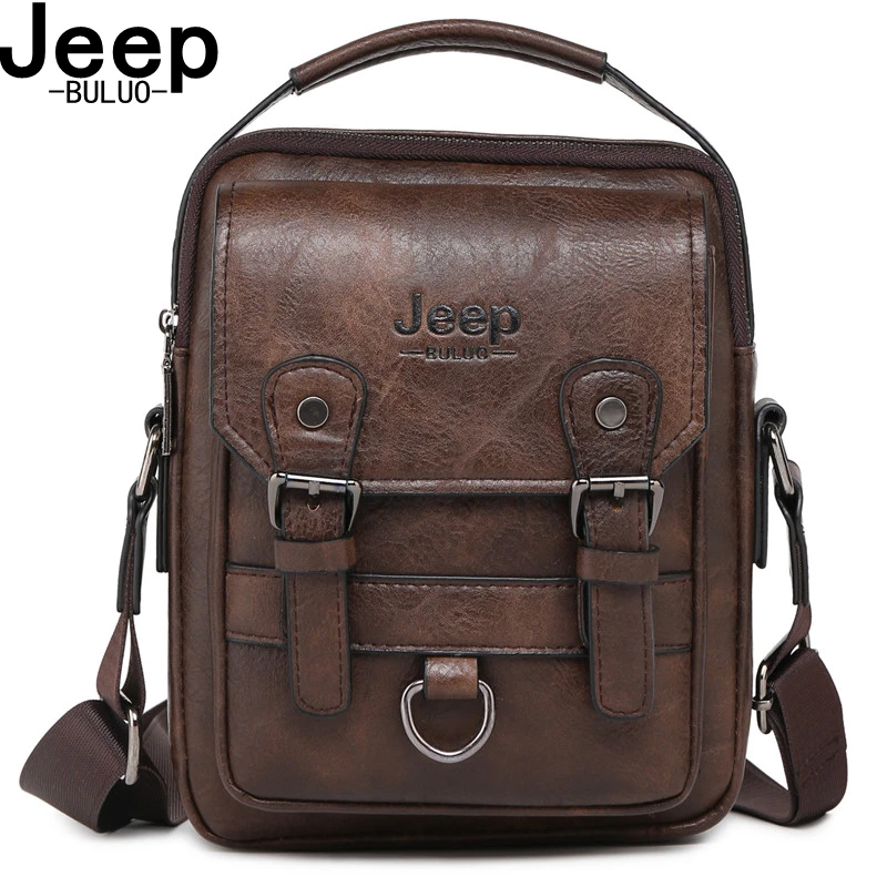 Cena JEEP BULUO Brand New męska torba na ramię crossbody wielofunkcyjne męskie torebki o dużej pojemności torba skórzana z przegródką dla mężczyzny podróż