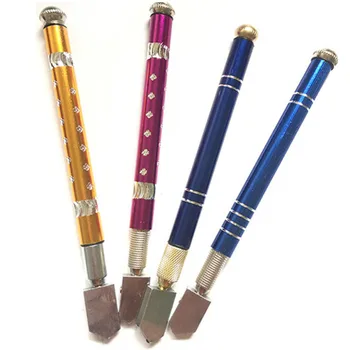 

1pcs Professional Oil Filled Tungsten Carbide Bottle Glass Cutter Cutting Wheel Metal Handle Head Diamond Hand Tool Color Random