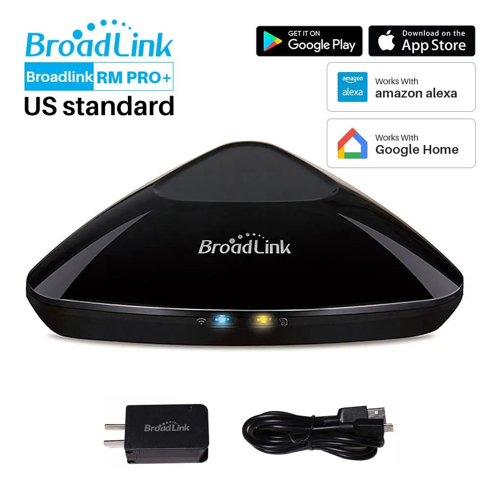 Broadlink RM Pro+ RM Mini3 Универсальный Smart ПДУ WI-FI wifi+ ИК+ РЧ+ 4G Smart Home приложение Управление работает с Alexa Google Home - Цвет: RM Pro US