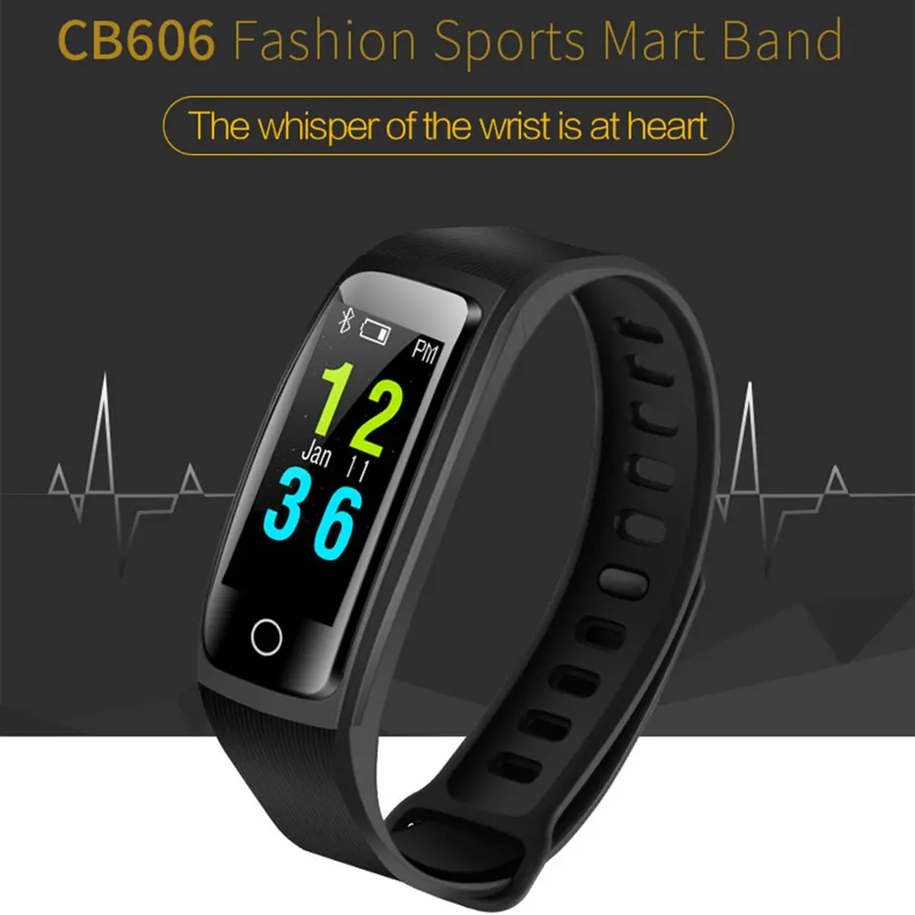 CB606 0 96 дюймов OLED сенсорный экран ежедневно водостойкий пульсометр фитнес трекер