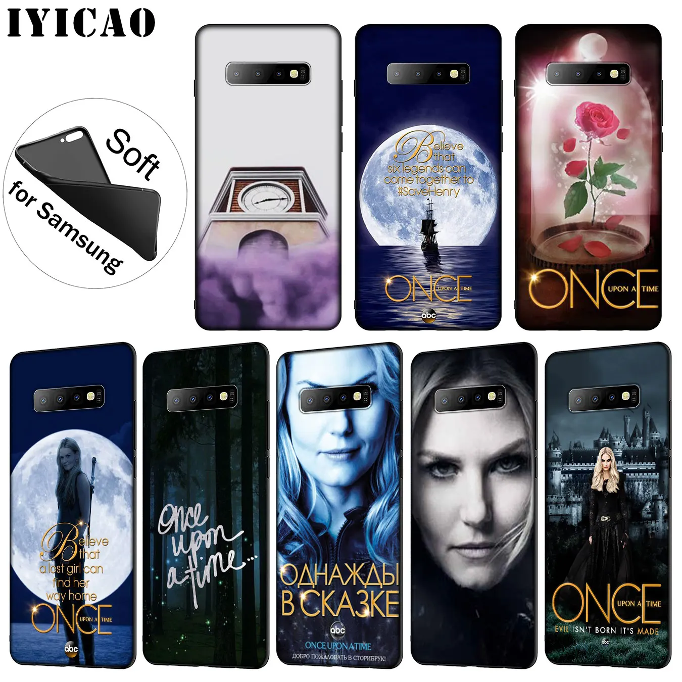 Силиконовый мягкий силиконовый чехол IYICAO Once Upon A Time для Samsung Galaxy S20 Ultra S10 Lite S9 S8 Plus S6